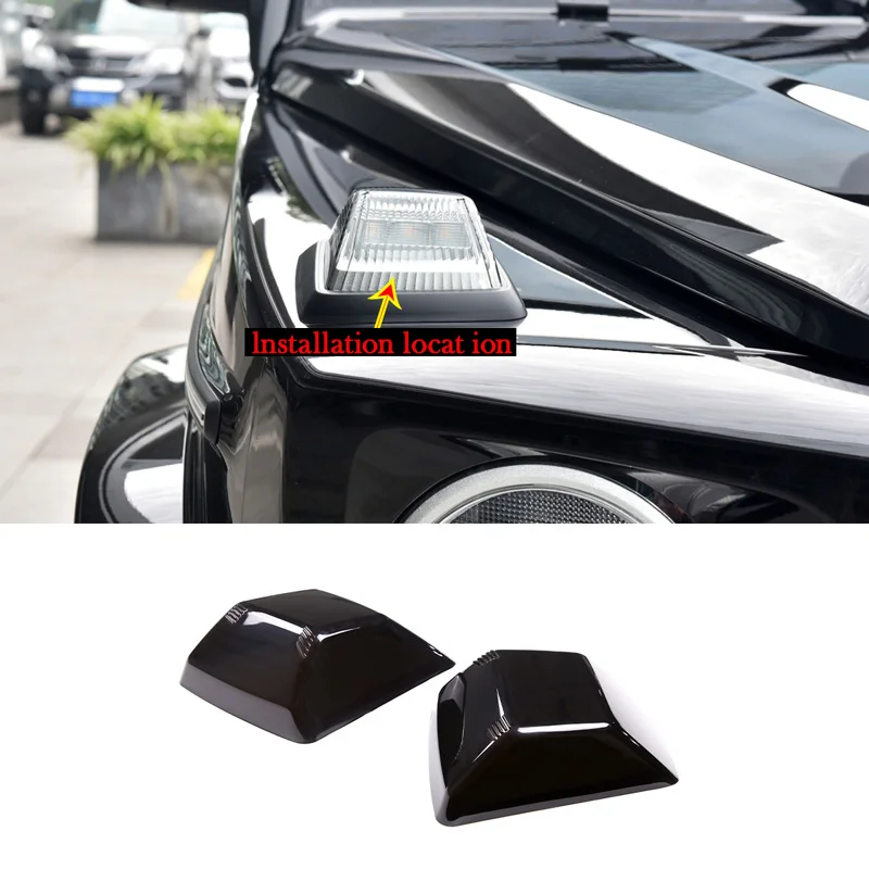 

For 2019-2022 Mercedes-Benz G-Class W463 ABS Car Modeling Car Hood Turn Signal Cover Signal Lamp Cover Car Appearance Parts