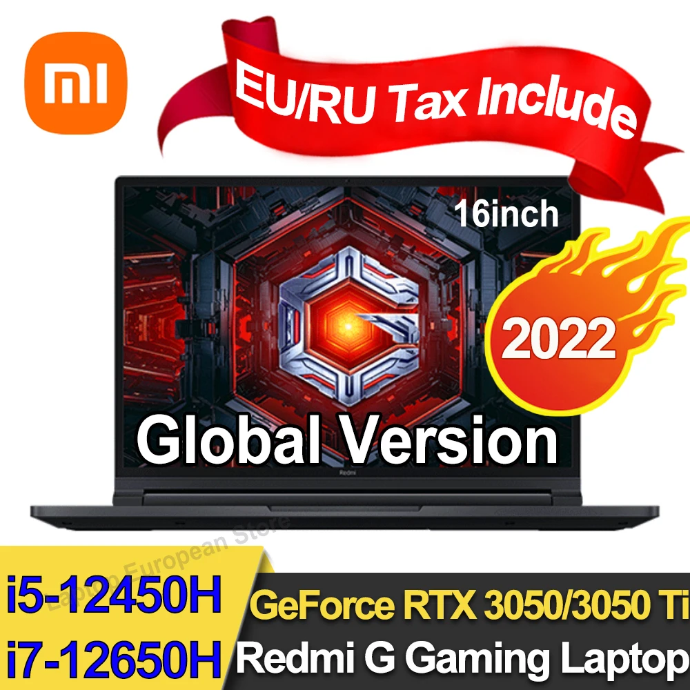 [Новинка 2022] игровой ноутбук Xiaomi Redmi G i5-12450H 16 ОЗУ 512 ГБ SSD дюймов RTX3050/RTX3050Ti 2 5 K 165 Гц