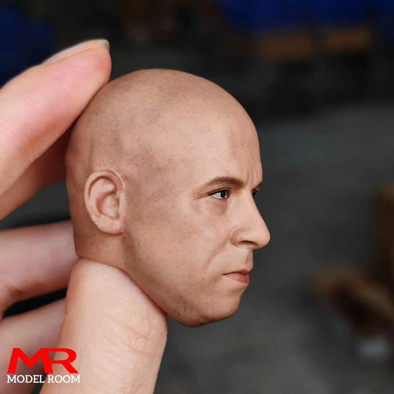 Фото 1/6 масштаб Vin Diesel голова лепка лысая голова солдата резьба модель подходит для 12-дюймовой фигурки солдата тело куклы №5