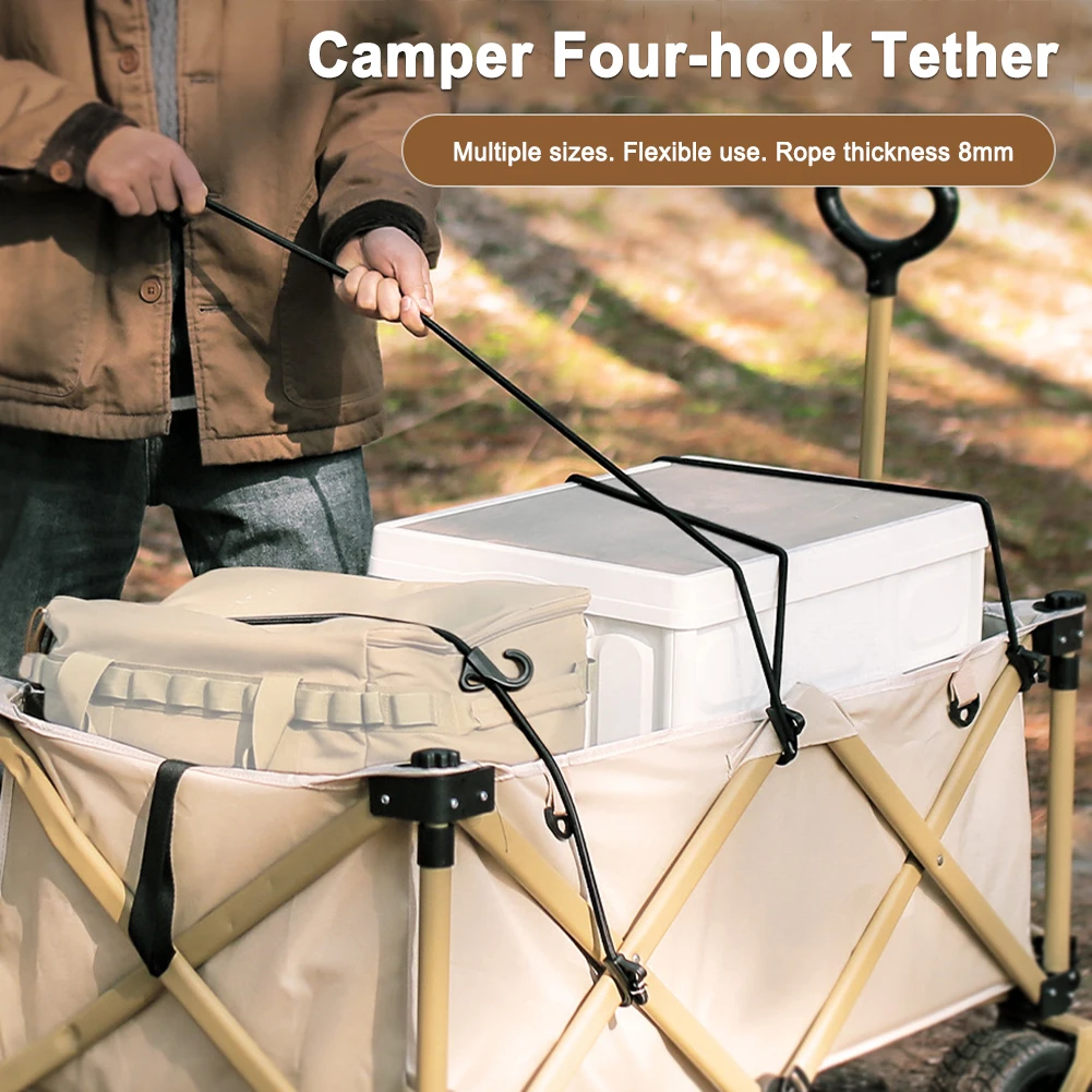 

1 единица оснащенная тяжелыми эластичными батутами 2М амортизационными веревками растянутыми пластиковыми крюками автомобильным багажом палатками байдарками каноэ велосипедными веревками