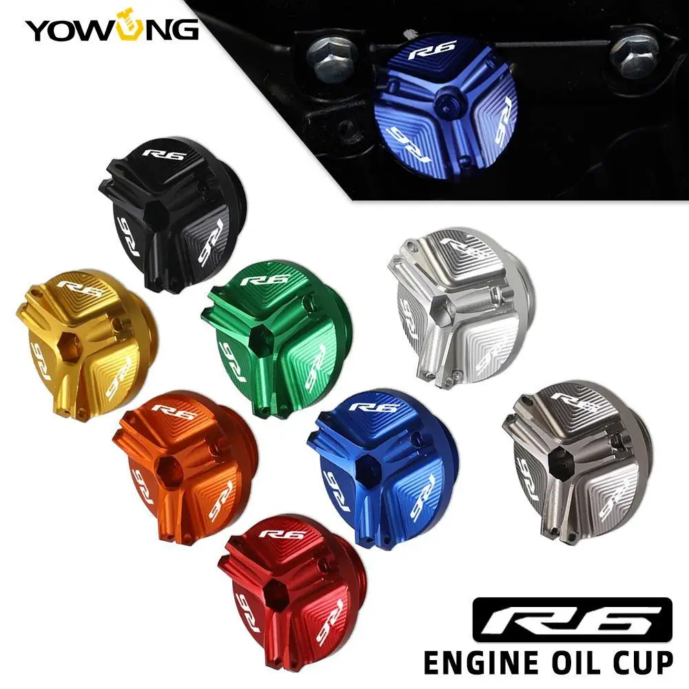 

FOR YAMAHA YZF-R6 YZFR6 2007 2008 2009 2010 2011-2016 Motorcycle M28*3 Aluminum Engine Oil Filter Cup Plug Cover Screw Sump Nut