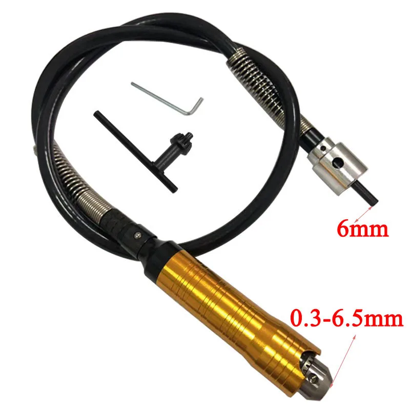 

Rotary Angle Grinder Flexible Attachment Flex Shaft 0.3-6.5mm Drill Chuck Power Electric Drill For Dremel Hand Tool Accessories