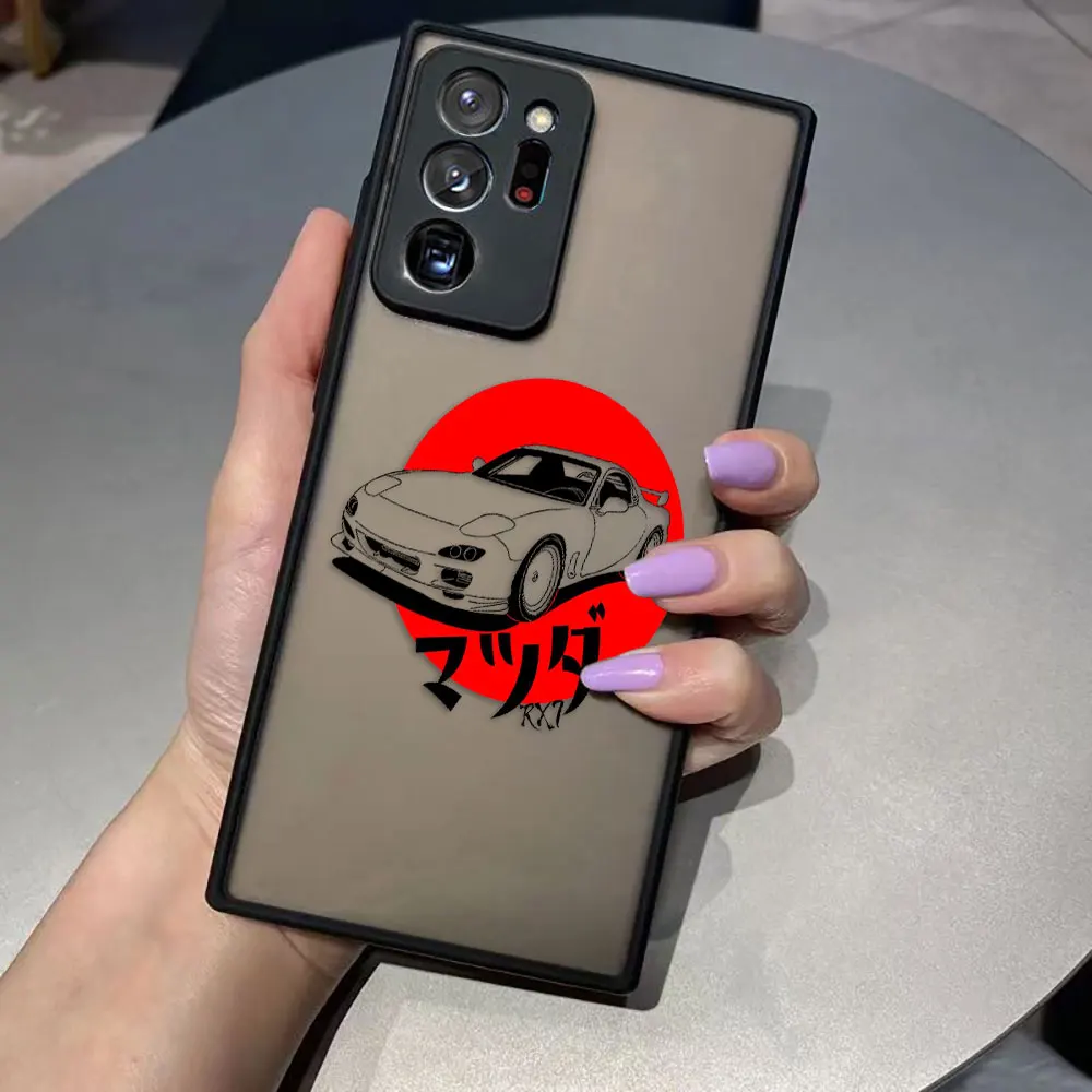 Japan Tokyo Racing Sports Car JDM Drift Matte Case for Samsung Galaxy NOTE 20 10 9 8 A13 A12 A10 A11 A04E A04 A03S 5G Plus Case
