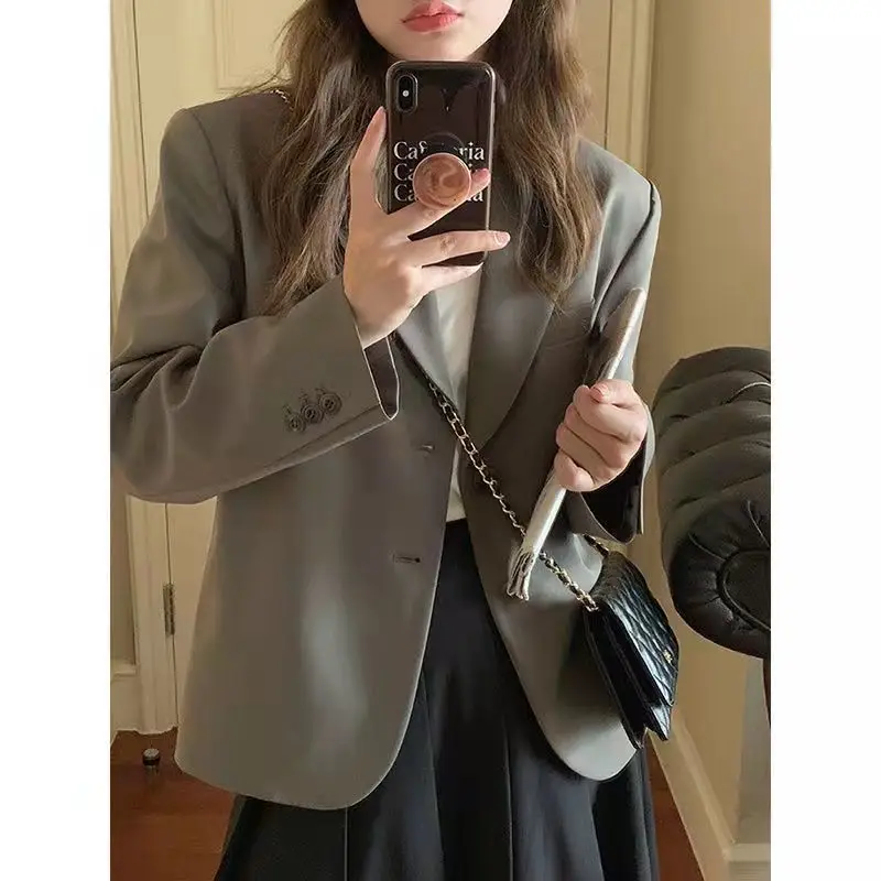 Women's Clothing Commuting Small Suit Jacket 2023 Spring Autumn Korean Fashion Casual Short Professional Suits Blazers
