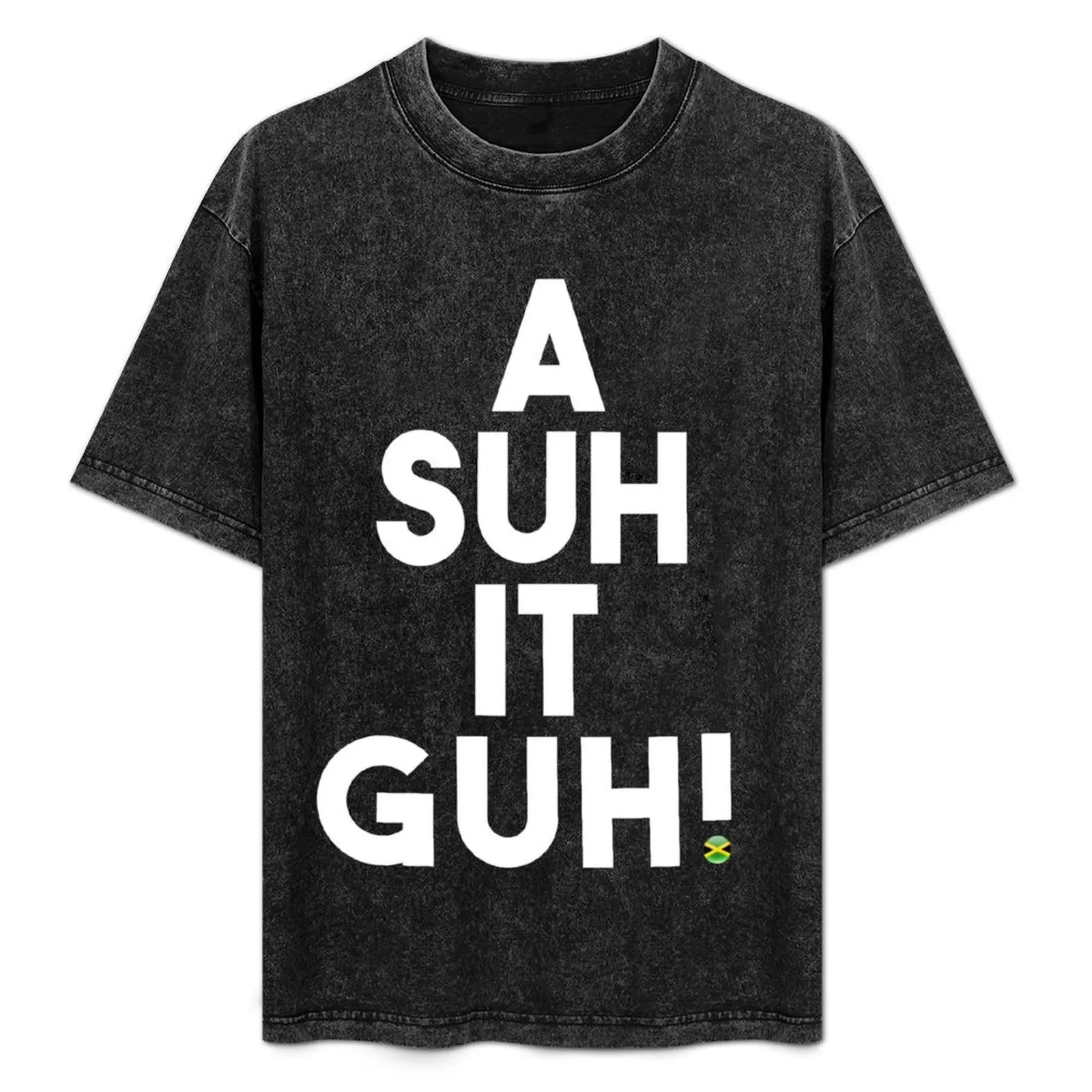 Ямайский Картодис СУХ ЙО ГУЧ! - Черная футболка с заготовками блузка модные