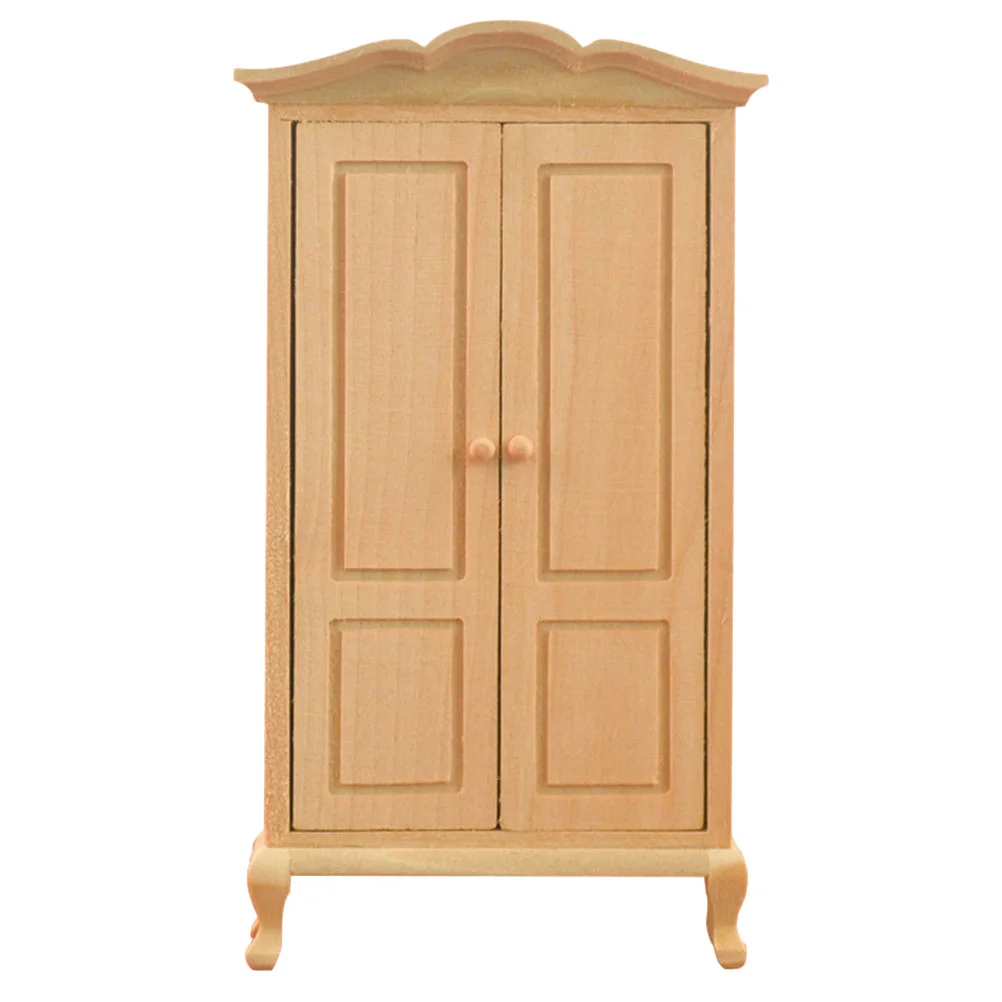 

Closet Wardrobefurniture Inch Dollhousebaby Mini House Storage Clothes Tiny Wood Accessories Miniature My Life Cabinet