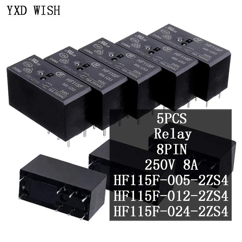 

Реле Φ/12V/024V -2ZS4 8A 8pin, 5 шт.