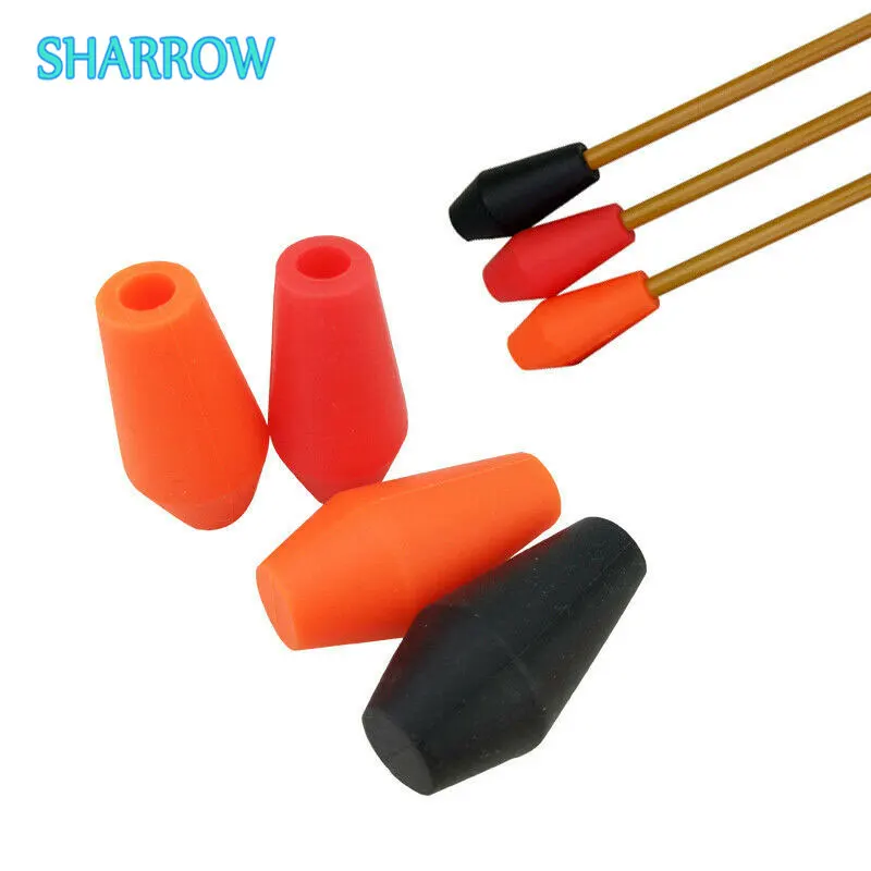 

12Pcs Archery Soft Rubber Arrowhead Rubber Arrow Tips Fit 6mm/8mm Arrow Shaft Blunt Broadheads for Shooting Training Accessories