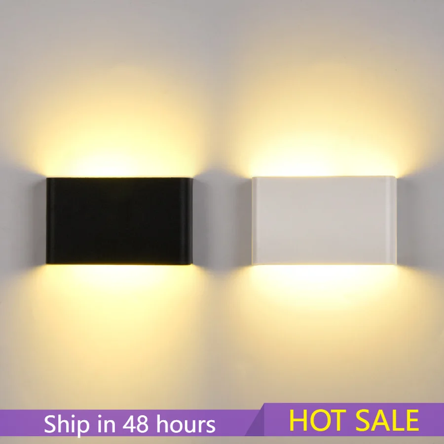 

Ультратонкий наружный светодиодный настенный светильник водонепроницаемый IP65 6W 10W COB светодиодный светильник для дома, современное наружн...