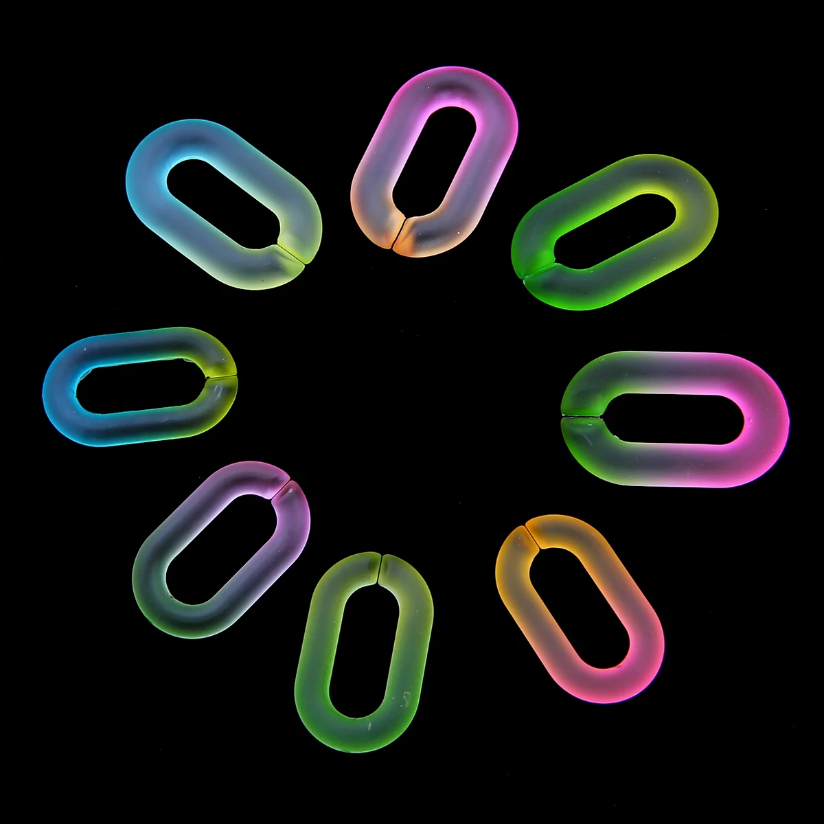 0 акриловая прозрачная двухцветная открытая цепочка ручной работы сумка-цепочка