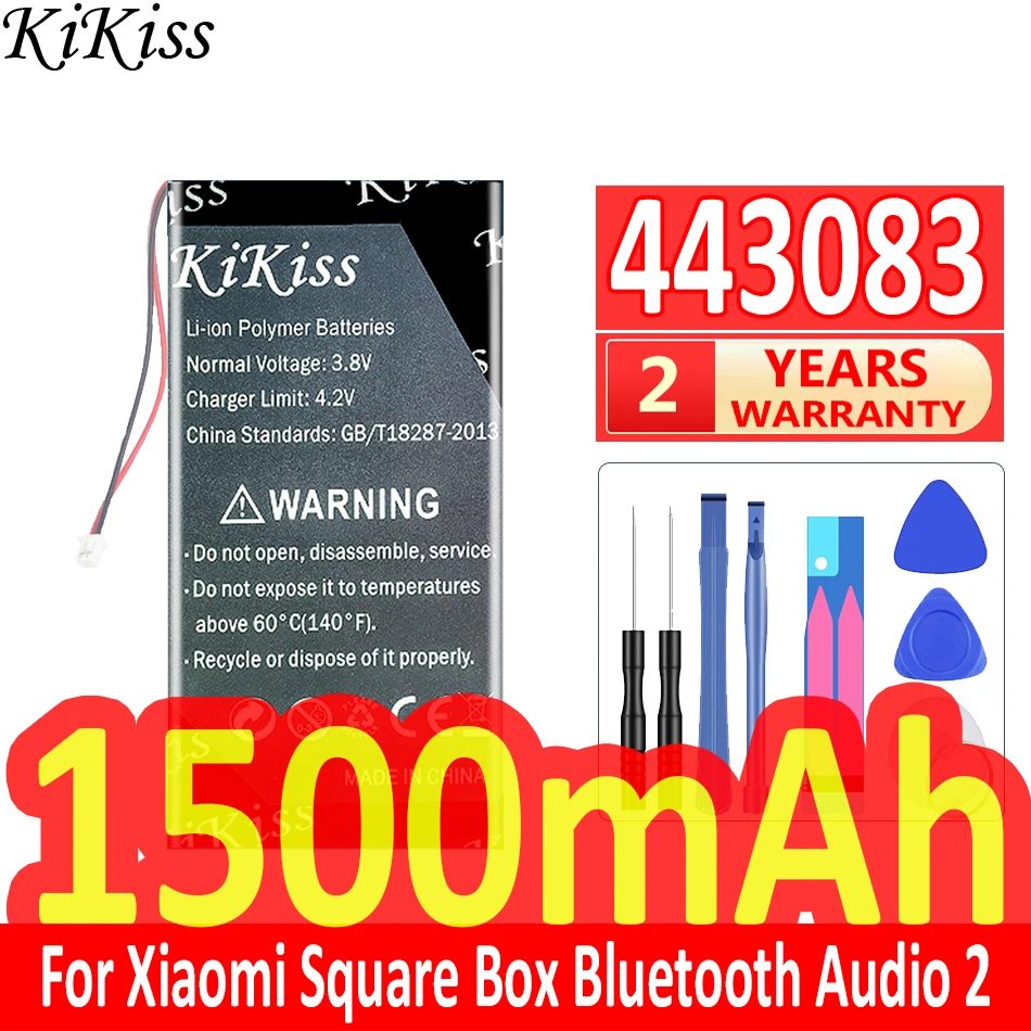 

Мощная батарея 1500 мАч KiKiss 443083 XMYX03YM для Xiaomi Square Box Bluetooth Audio2 Audio 2, цифровая батарея