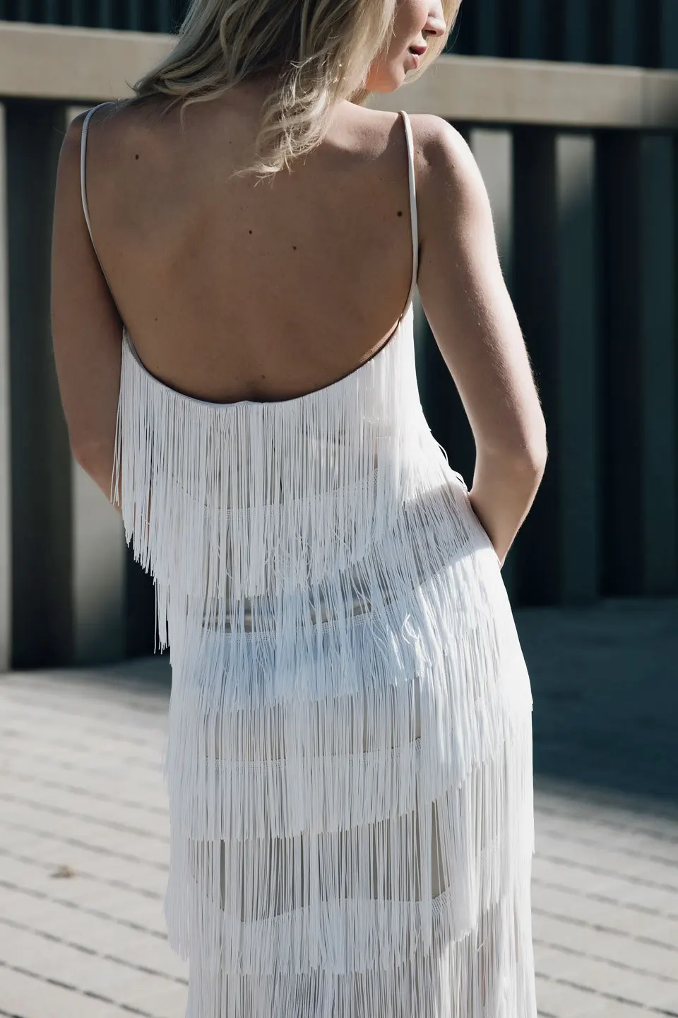 Women Sexy Tassels Party Gown High Quality Spaghetti Deep V-neck Backless Club Dress Fashion Pleated Beach Dresses