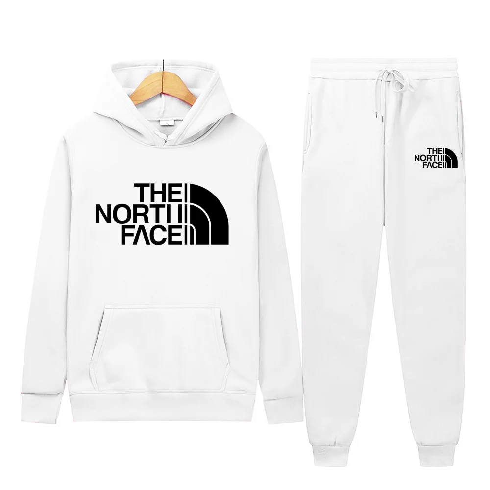 

Men Tracksuit 2 Pieces Sets Hooded Sweatshirt +Drawstring Pants Male Hoodies Running Sportswear Men Women Autumn Sportwear