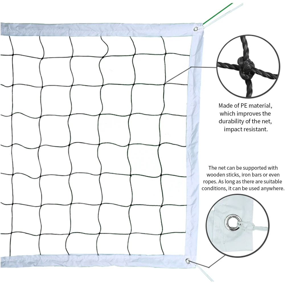 

Fitness Easy Install For Backyard Pool Kids Adults Indoor Outdoor Volleyball Net Folding Lawn Portable Sports Equipment Beach