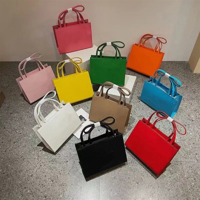 

Tote Handbag Women 2023 New Texture Candy Color Single Shoulder Crossbody Bag