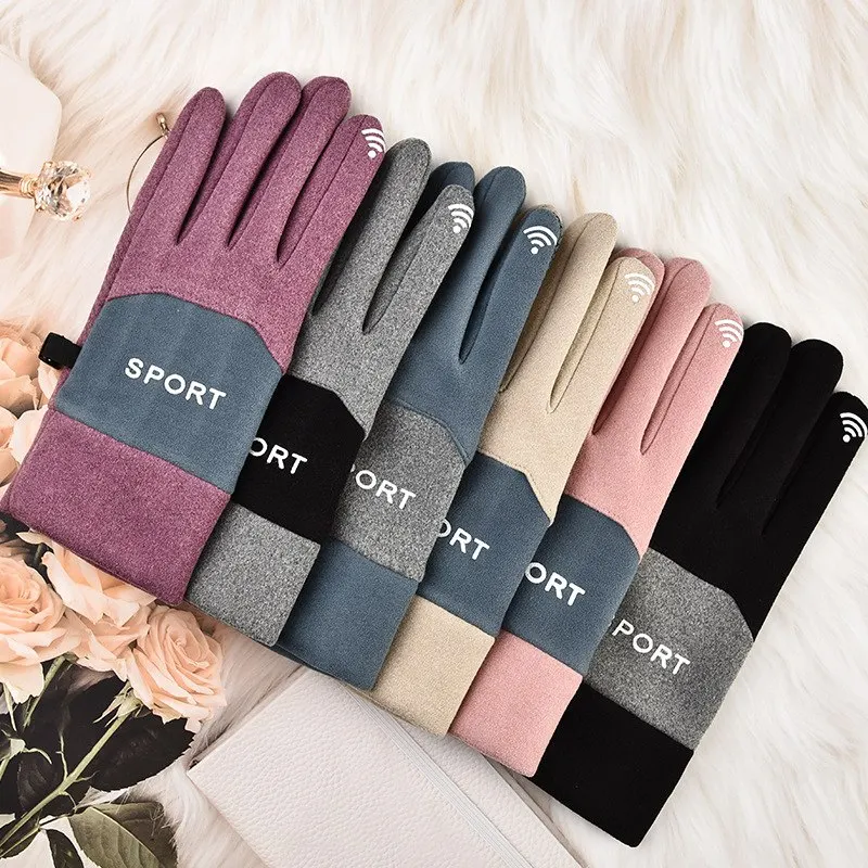 

Thickening Unisex Touch Screen Anti-Skid Winter Gloves Women Keep Warm Outdoor Sports Riding Gloves Hand Warmer Gloves