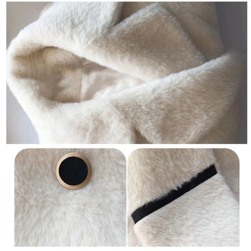 Women Mid-Length Imitation Mink Fleece Coat 2022 Cutumn Winter Female New Korean Thick Imitation Gold Mink Fleece Woolen Jacket