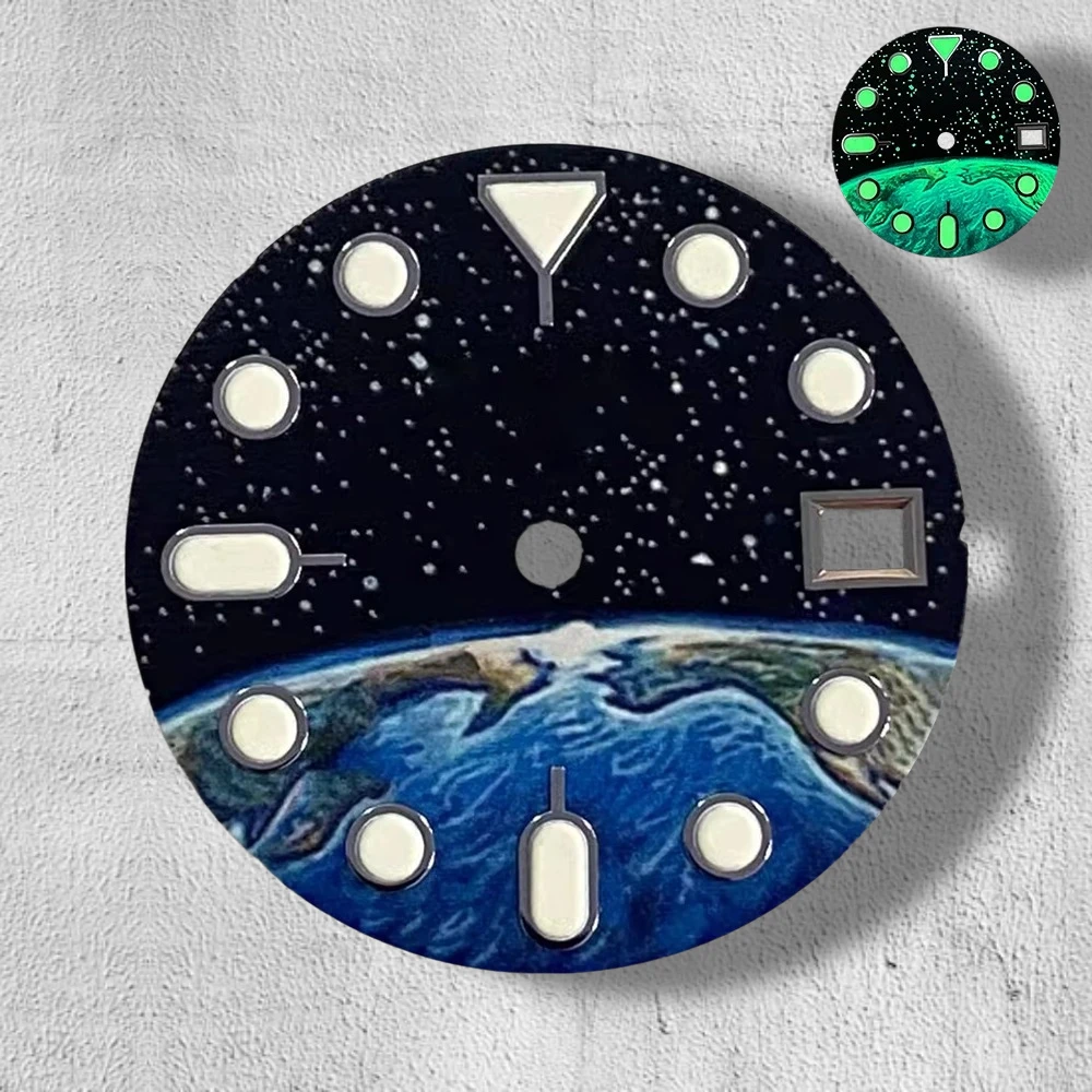 28 5 мм S5 логотип Starlit циферблат подходит для NH35/NH36/4R/7S японский механизм C3 зеленый