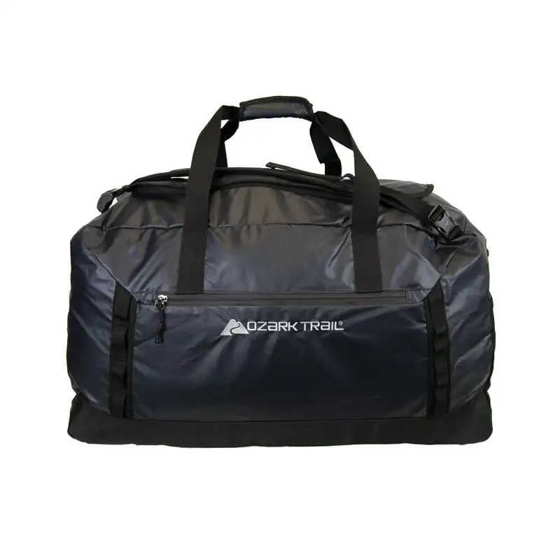 

90L Packable All-Weather Duffel Bag with Convertible Backpack Straps, Black