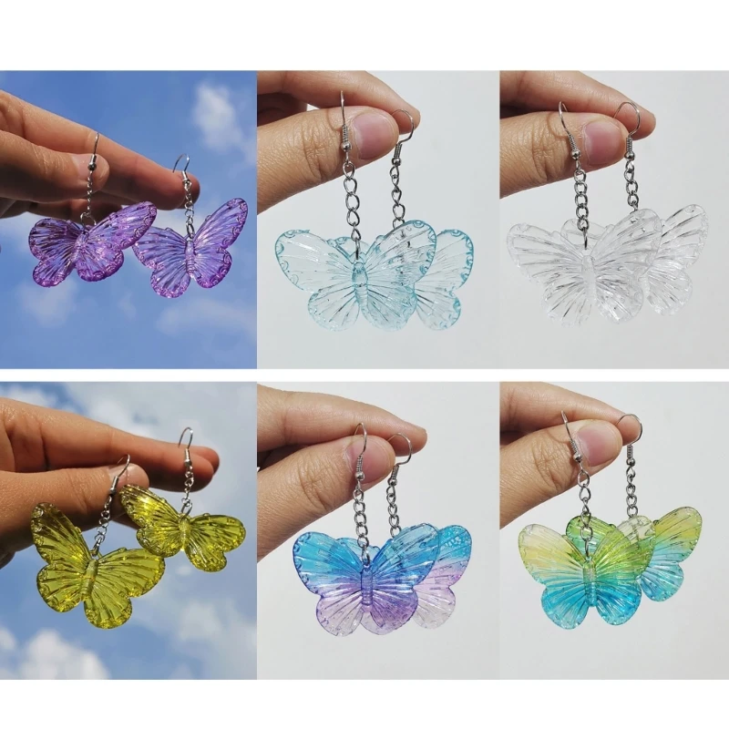 

Resin for butterfly Fashion Acrylic Cool Strange Earrings Suitable for Women Gir