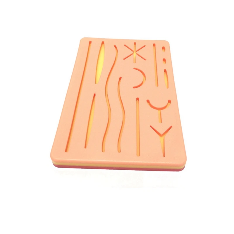 

Traumatic Suturing Training Pad Wound Silicone Suture Pad Reusable Silicone Suture Practice Mat