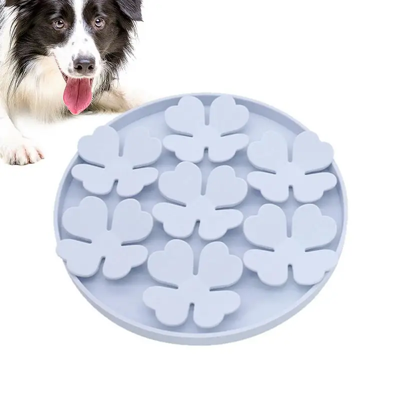 

Lick Mat For Dogs Suction Dog Peanut Butter Lick Pad Raised Flower Design Dog Puzzle Bowl For Boredom Relief Floor Or Wall