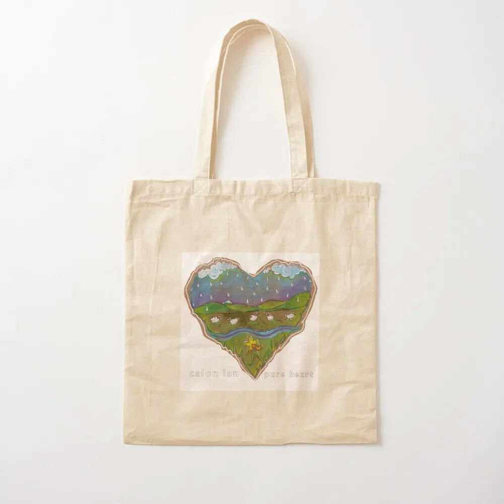 Фото Calon Lan - pure heart - cymraeg welsh Tshirt Tote Bag shopping bag logo tote bag university Lady shopper bags for women №2