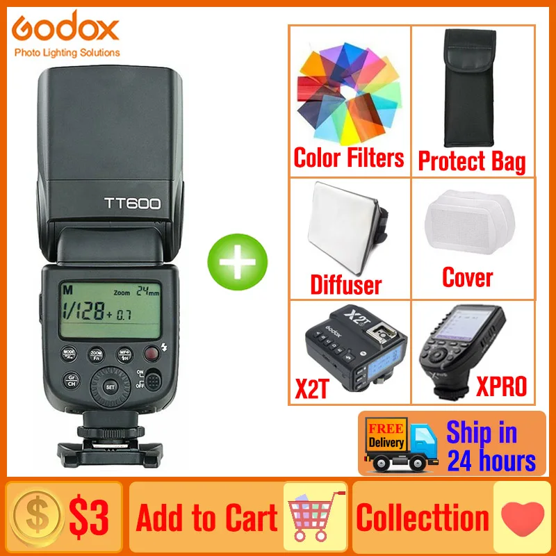 Беспроводная вспышка Godox TT600 TT600S 2 4g HSS Speedlite для Canon Nikon Fujifilm Sony Olympus Panasonic Pentax -