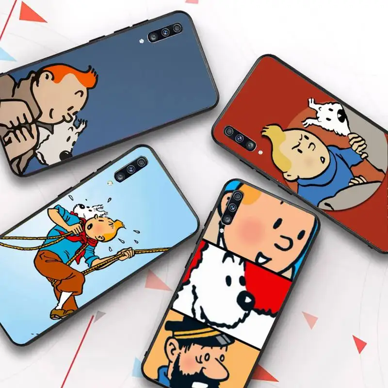 

French classic cartoon The Adventures of Tintin Phone Case for Samsung S20 lite S21 S10 S9 plus for Redmi Note8 9pro Huawei Y6