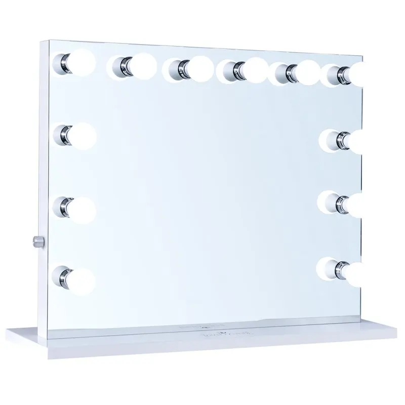

Hollywood Vanity Mirror, 12 LED Lights, Dual Outlets & USB, 32"W x 27"H