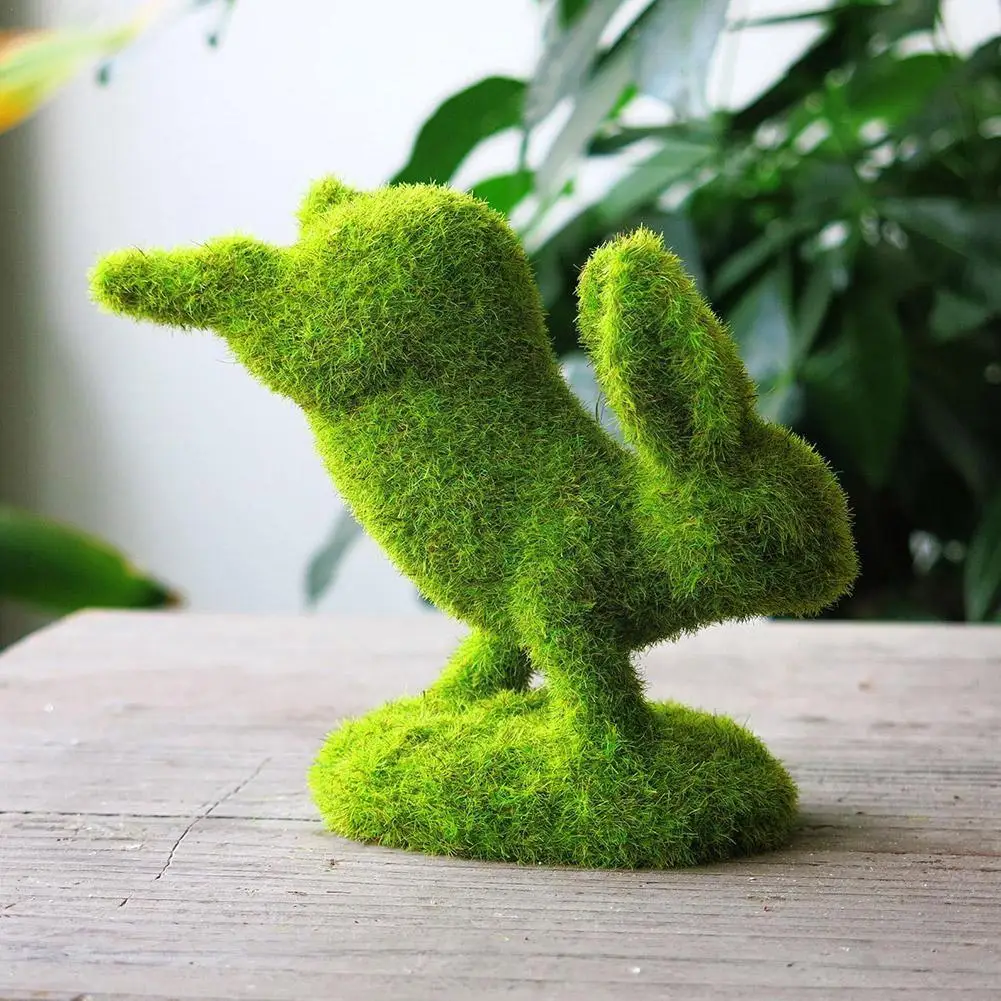 Купи Artificial Plant Green Flocking Bunny Toys Handmade Turf Window Garden Animal Gift Home Grass Decoration Rabbit Ornament Ea Z8E2 за 348 рублей в магазине AliExpress