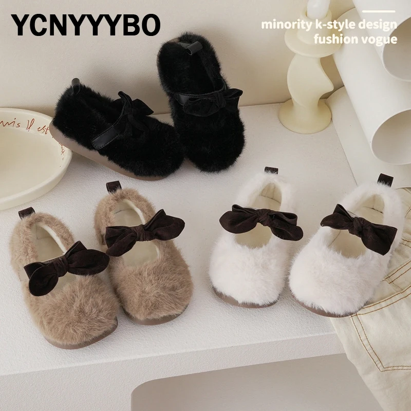 

Детские балетные туфли с бантом, брендовая зимняя обувь для маленьких девочек, модные милые туфли принцессы, Мэри Джейн