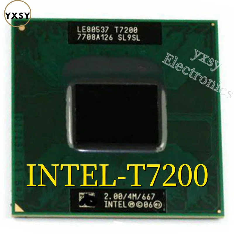 

Процессор Intel Core 2 Duo T7200 для ноутбука, центральный процессор T-7200 Socket 479, двухъядерный, 667 МГц, 2,0 ГГц, 4 Мб кэш-памяти