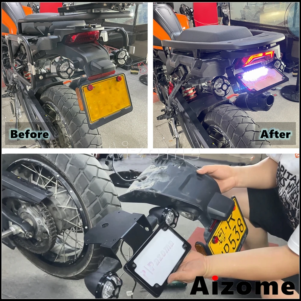 Крепление на заднее крыло мотоцикла Кронштейн номерного знака алюминиевый