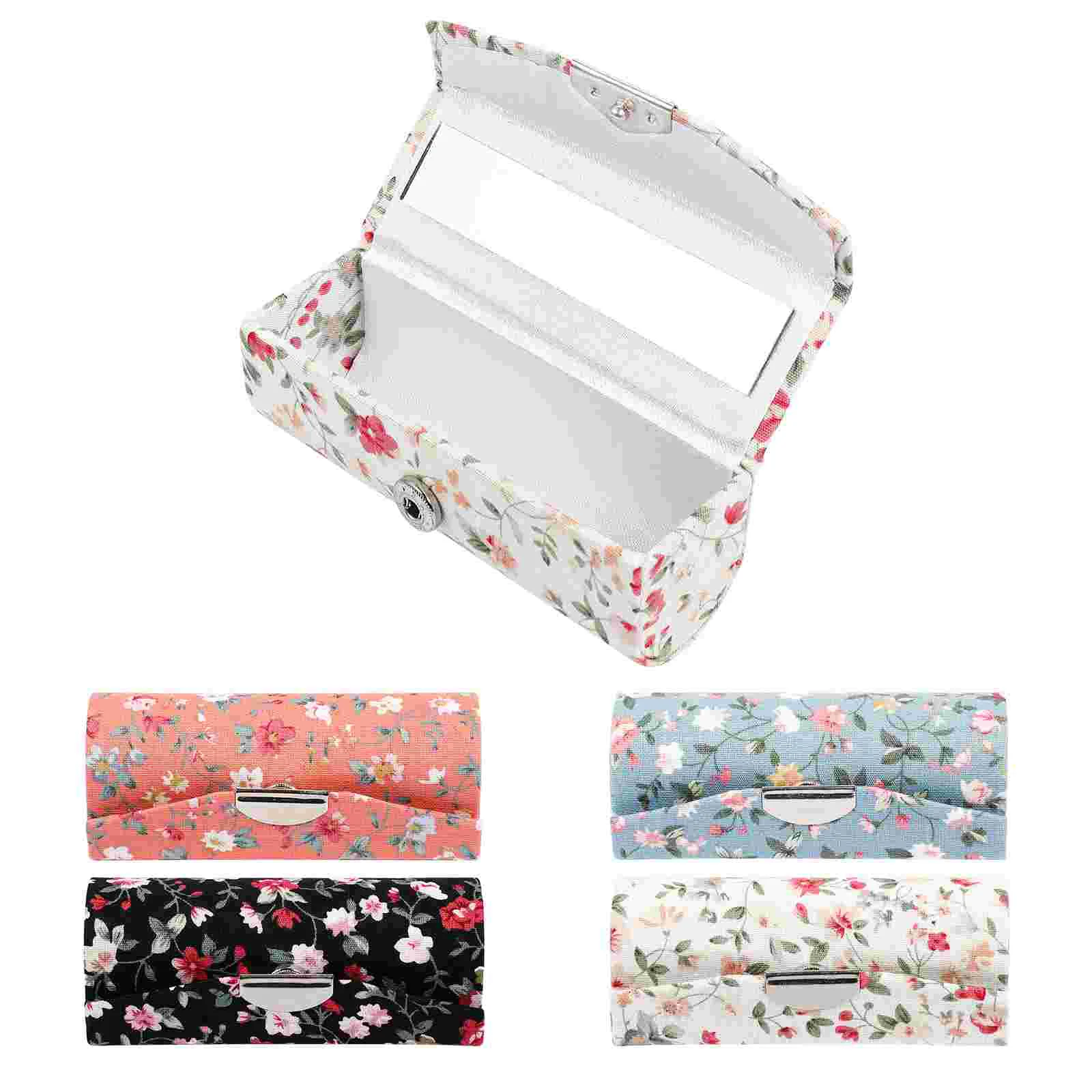 

4 Pcs Lip Gloss Box Travel Makeup Case Lipstick Holder Bracket Holders Organizers Bag