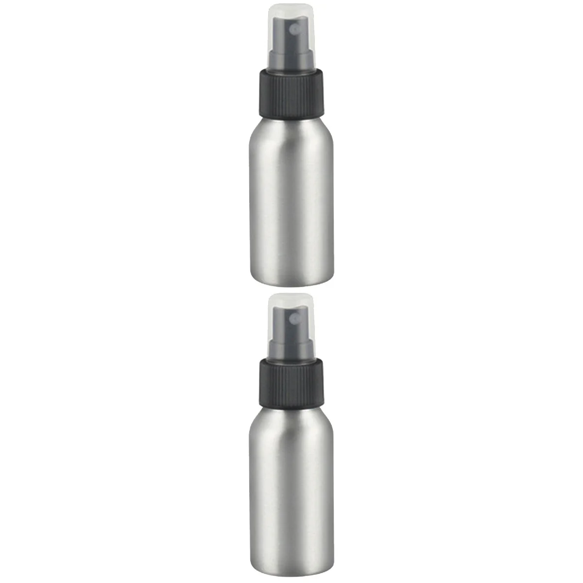 

2pcs 100ml Portable Spray Bottle Aluminum Travel Bottles Solid Refillable Containers Empty Travel Spray Bottle