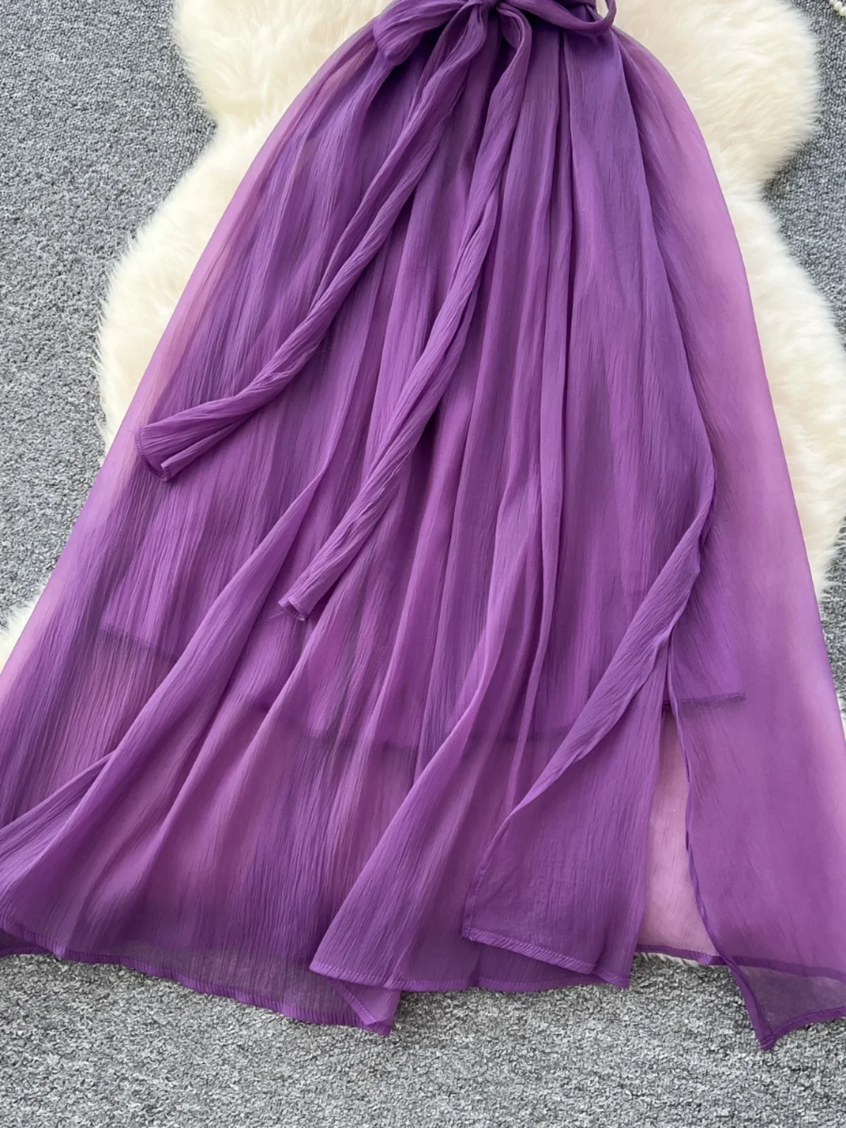 Фиолетовое платье феи Foamlina новинка 2025 высокое качество праздничное с