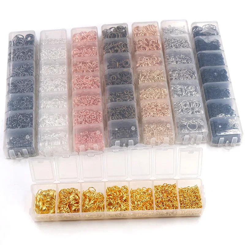 Set Box 3 4 5 6 7 8 10mm 8 Colors Open Jump Rings Split Rings Link Loop For DIY Jewelry Making Findings Connector