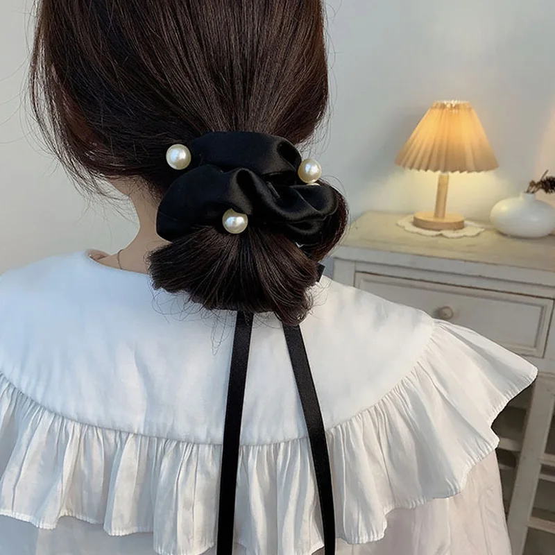 

Elastic Hair Rope Hair Rope Hair Tie Sweet And Lovely Women And Girls Hair Accessories Highlighting Elegance Ribbon Rubber Band