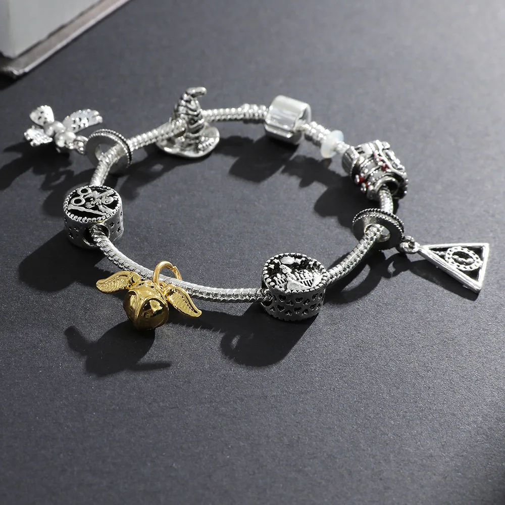 Браслет из фильма Гаррис трендовый Поттер золотой снитч металлический значок