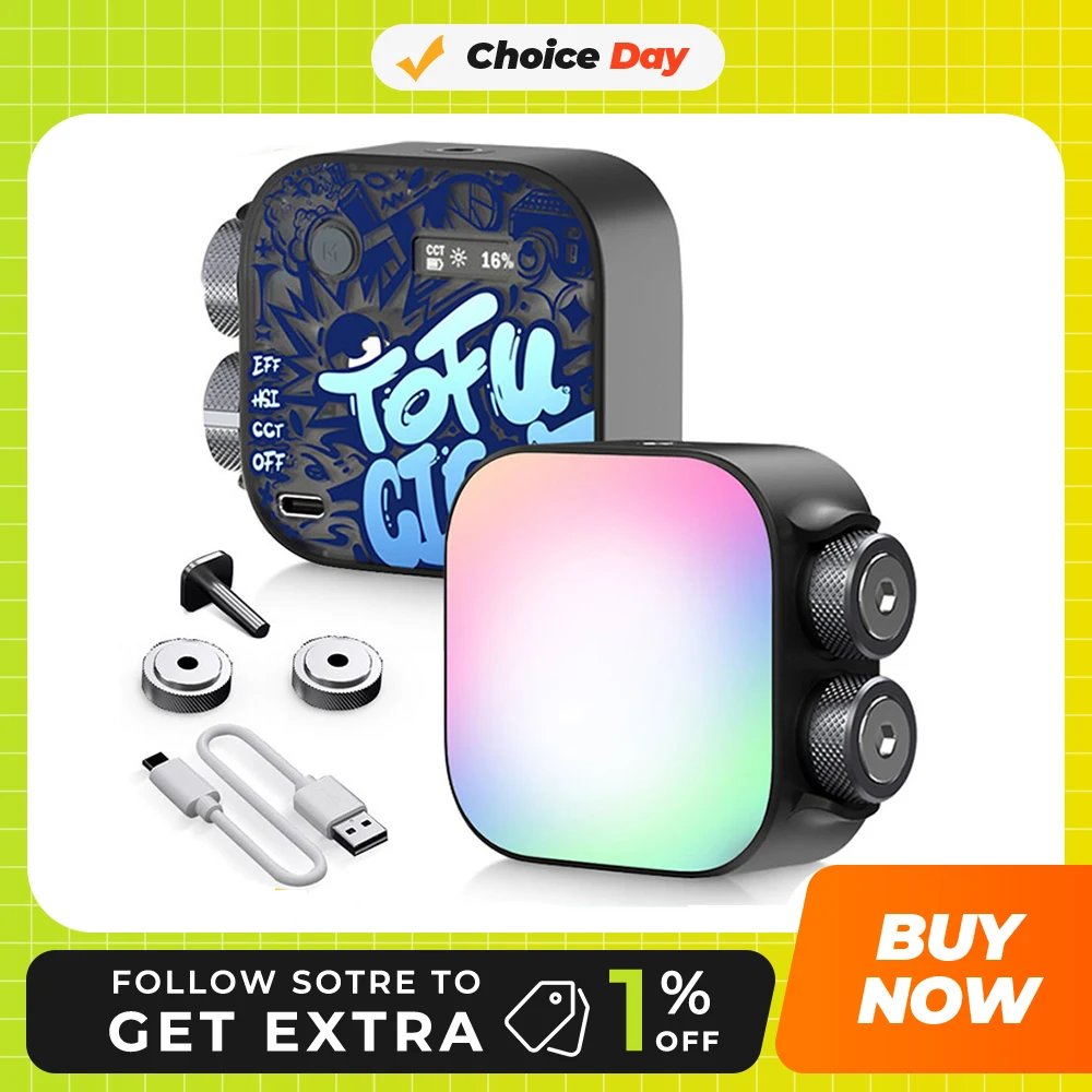 Лампы SIDANDE TOFU 6 Вт 2500-9900k RGB для фотоаппарата