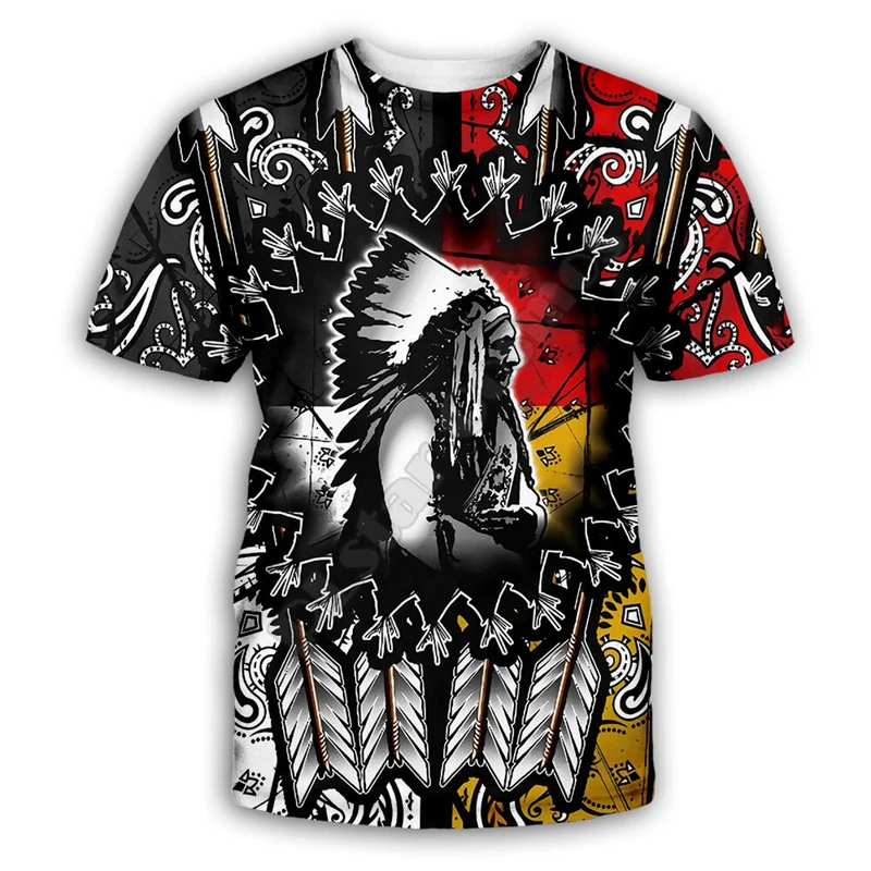 

Summer T Shirt Indian Skull 3D Printed Personality Casual Couple T-shirt O-Neck Pullover Short Sleeve Breathable Tops Tee Shirt