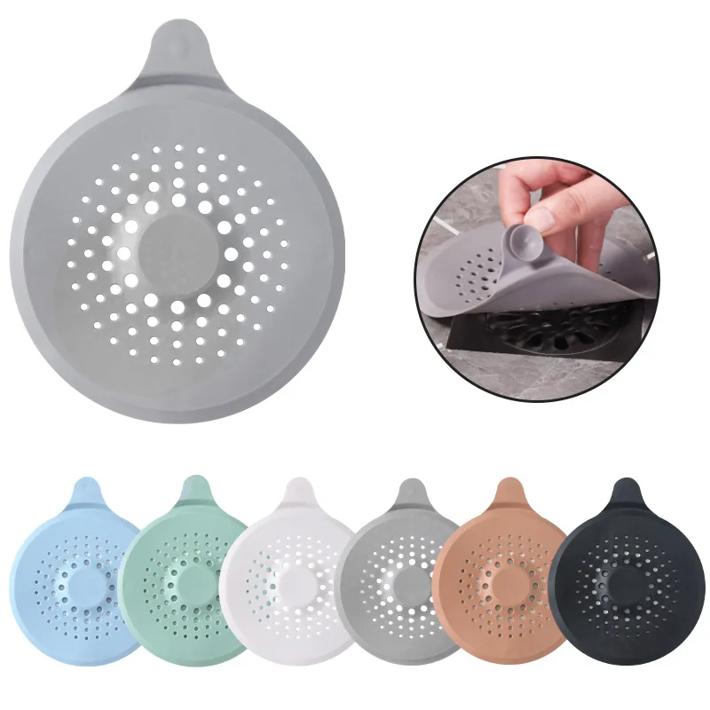 Hair Filter Sink Anti-blocking Strainer Bathtub Shower Floor Drain Stopper Silicone Kitchen Deodorant Plug Bathroom Accessories