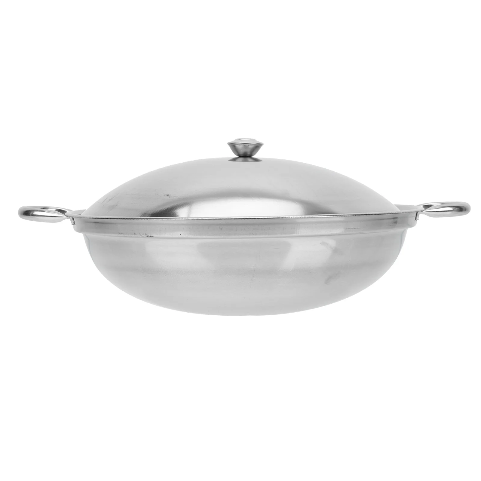 

Stainless Steel Griddle Home Pan Household Cookware Kitchen Stockpot Pots Set Pans Hot Cooking Double Ear