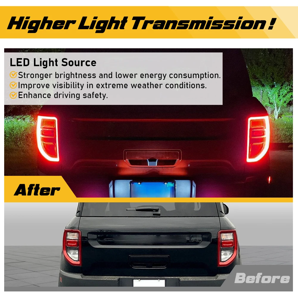 Задний галогенный фонарь заднего хода для Ford Bronco Sport