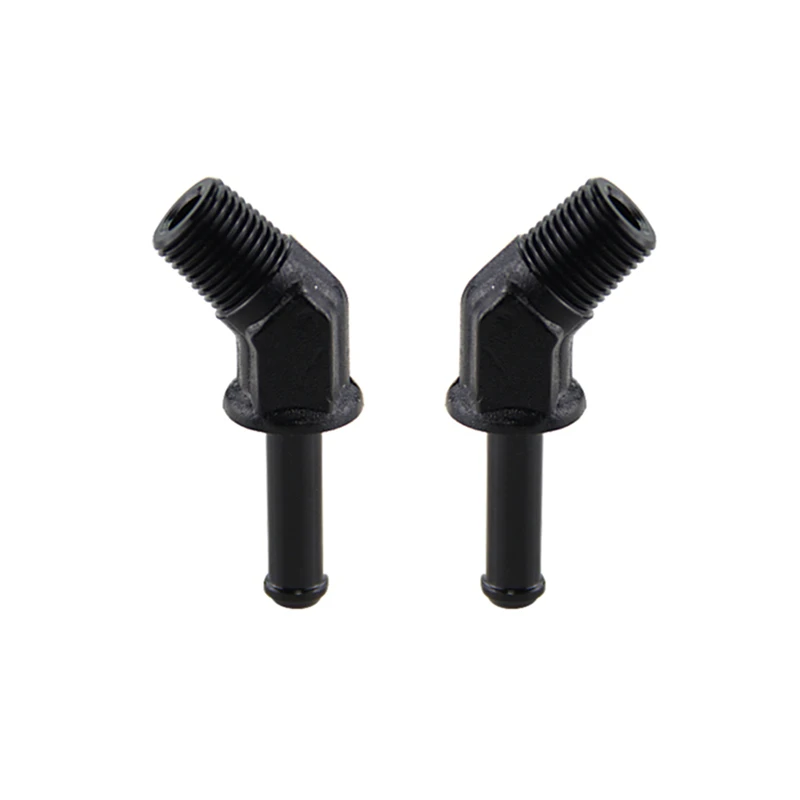 

2PCS Aluminum AN4 1/8 NPT Male to 1/4" Hose Barb 45 Degree Adapter Fitting