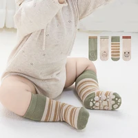 2022 baby socks set 4 pairset toddler cute cartoon soft cotton girls boys socks anti slip sock newborn baby accessories