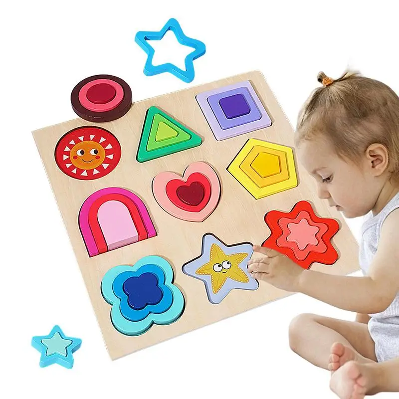 

Preschool Puzzle Animal Puzzles Wooden Fine Motor Skills Toy Montessori STEM Early Educational Toys For Kids Boys Girls