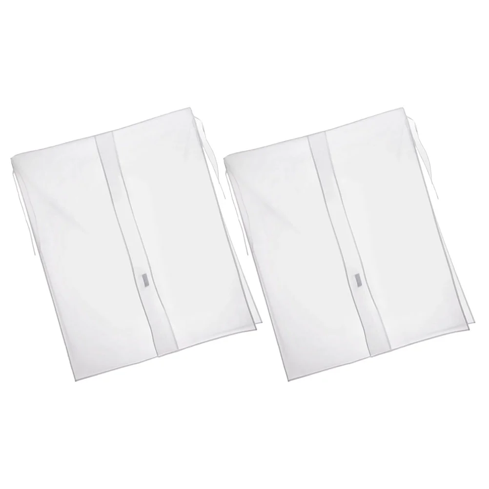 2pcs Garment Clothes Cover Protector Closet Storage Bag Waterproof Hanging Clothing Garment Rack Cover