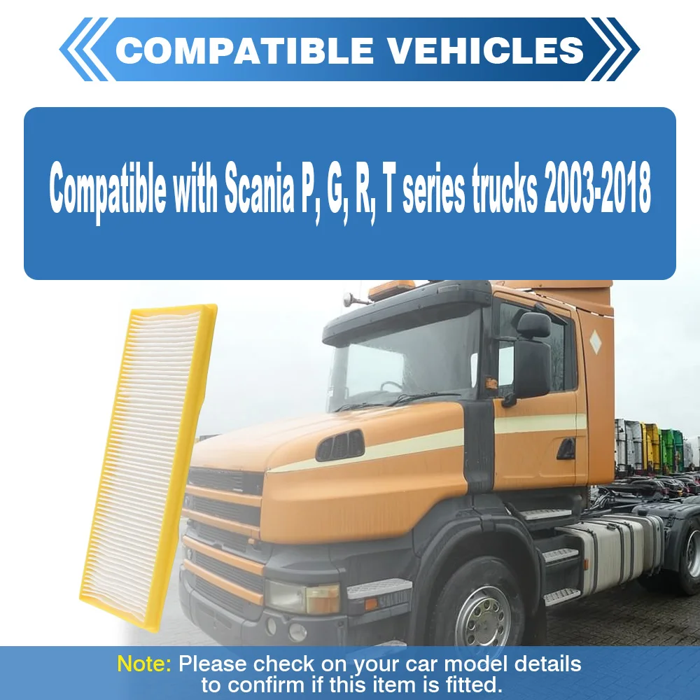 Фото Фильтр кондиционера для кабины Scania P Воздушный фильтр R 1913500 Нетканый материал 1770813 CU37001 №2